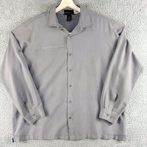 North End‎ Outdoor Shirt Men Extra Large Gray Fishing Hiking Camping Back Vented